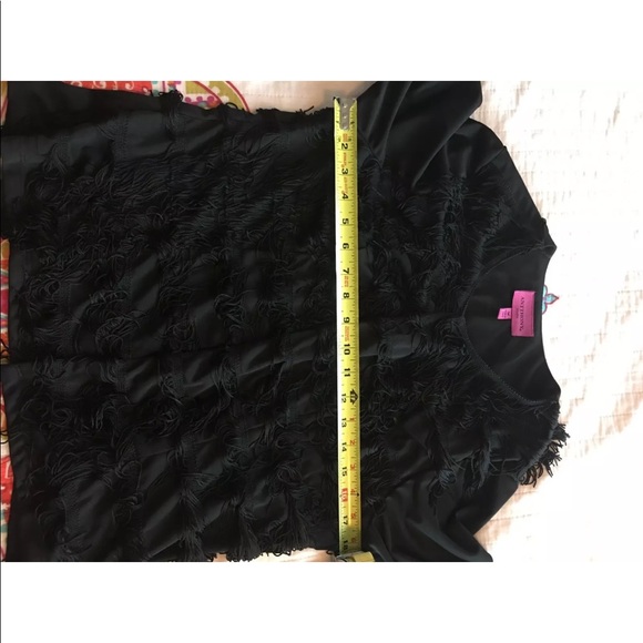 Gorgeous Fringe Front Black Top Jacket NWOT—CLEARANCE - Picture 4 of 8
